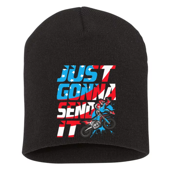 Just Gonna Send It Dirt Bike Mx Biker Rider Motocross Short Acrylic Beanie