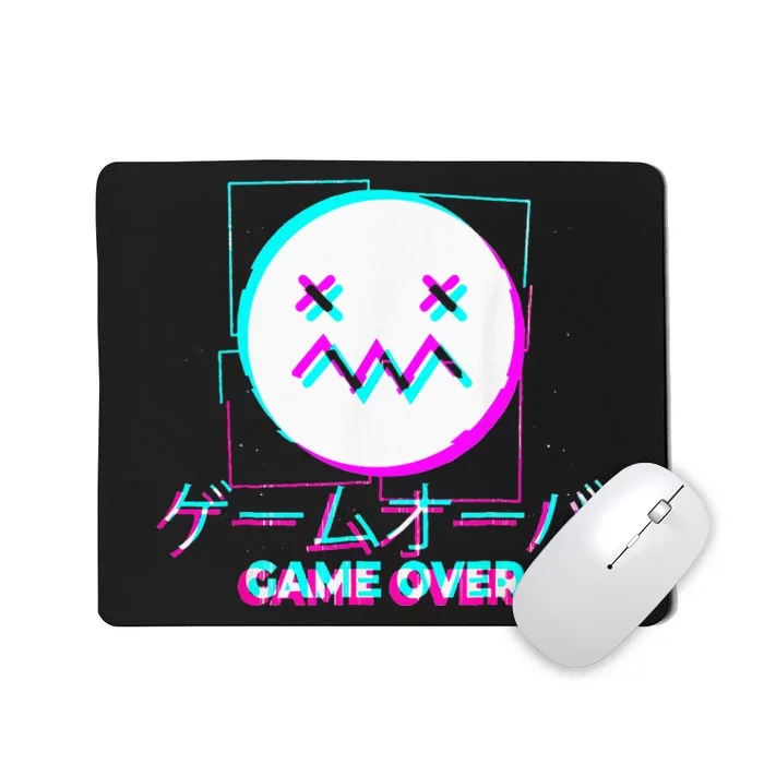 Japanese Glitch Sad Anime Girl Boy Game Over Aesthetic Mousepad