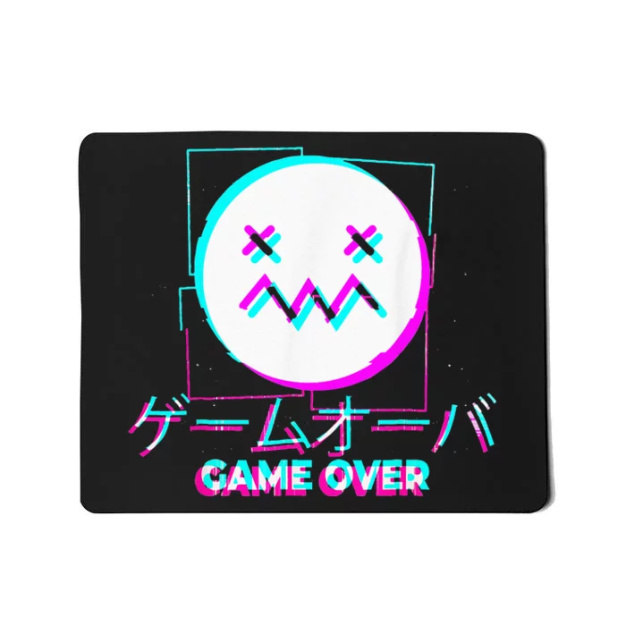 Japanese Glitch Sad Anime Girl Boy Game Over Aesthetic Mousepad