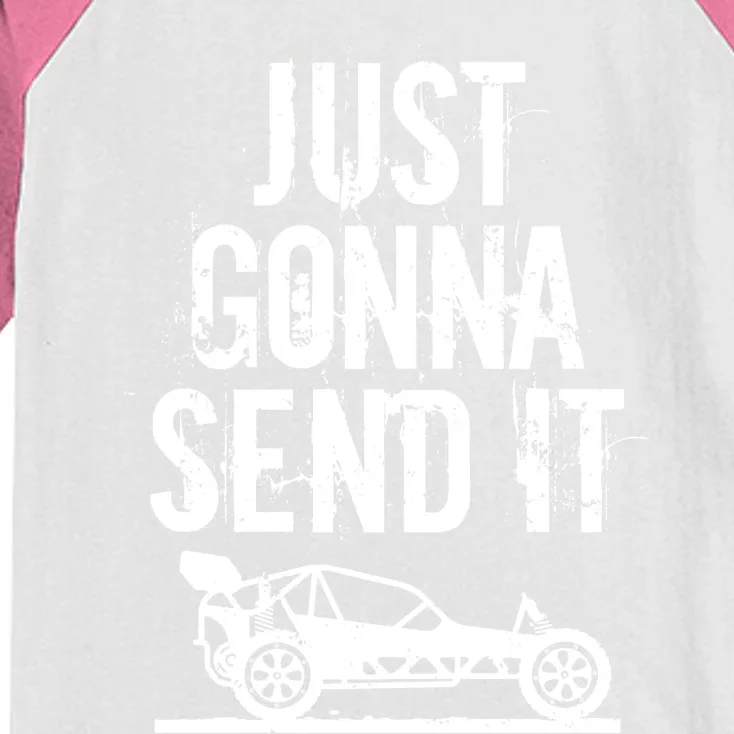 Just Gonna Send It Rc Car Racing Just Send It Quote Rc Meme Funny Gift Kids Colorblock Raglan Jersey