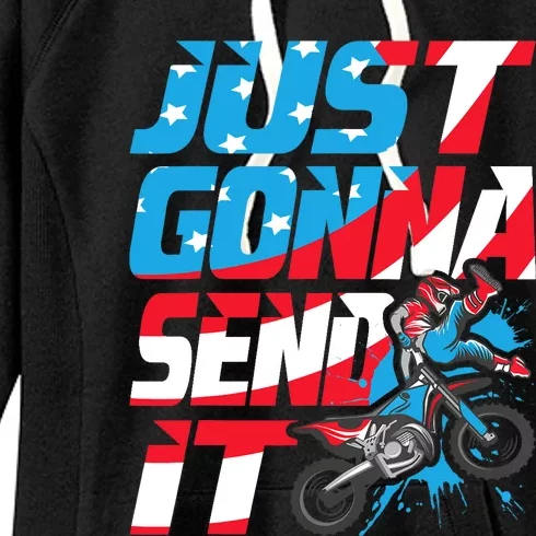 Just Gonna Send It Dirt Bike Mx Biker Rider Motocross Women's Fleece Hoodie