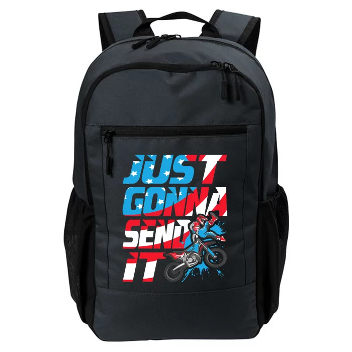 Just Gonna Send It Dirt Bike Mx Biker Rider Motocross Daily Commute Backpack