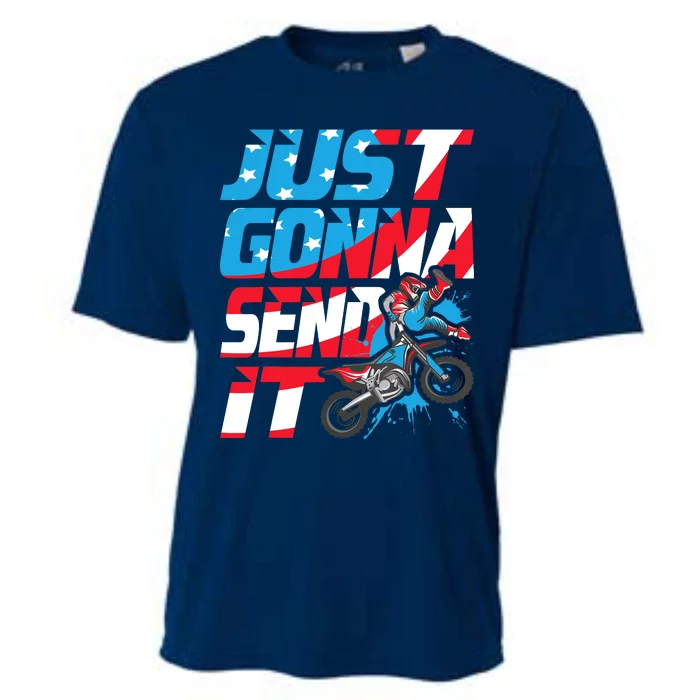 Just Gonna Send It Dirt Bike Mx Biker Rider Motocross Cooling Performance Crew T-Shirt