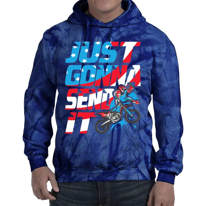 Just Gonna Send It Dirt Bike Mx Biker Rider Motocross Tie Dye Hoodie