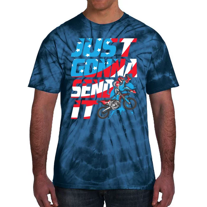 Just Gonna Send It Dirt Bike Mx Biker Rider Motocross Tie-Dye T-Shirt