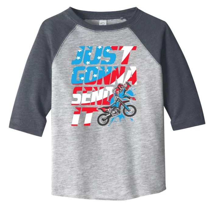 Just Gonna Send It Dirt Bike Mx Biker Rider Motocross Toddler Fine Jersey T-Shirt