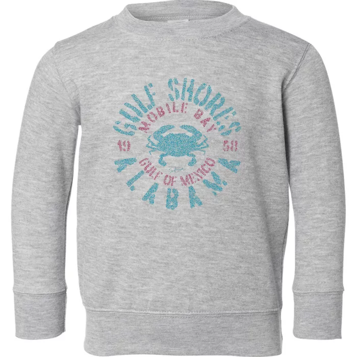 JCombs Gulf Shores AL With Blue Crab Toddler Sweatshirt