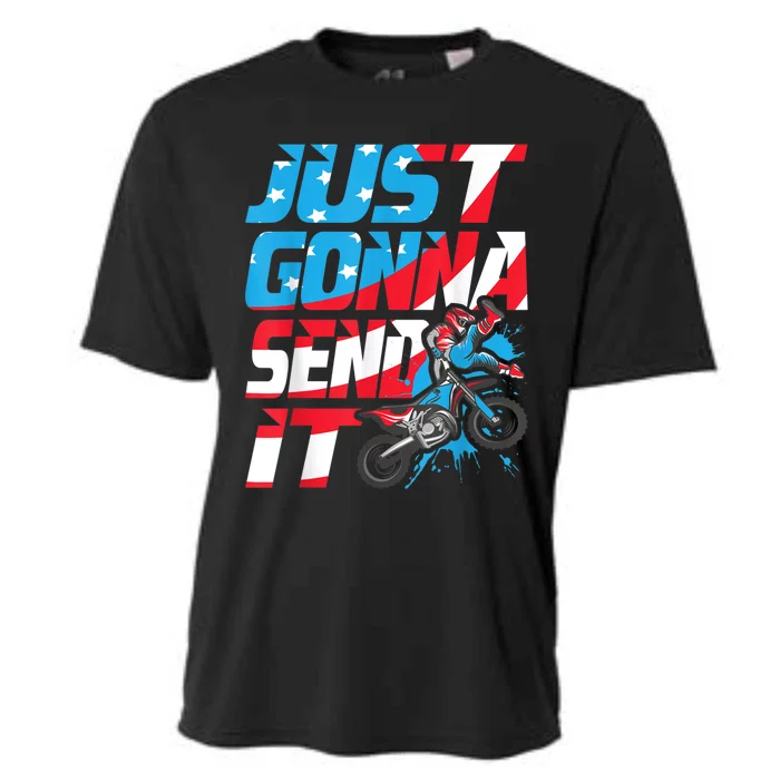 Just Gonna Send It Dirt Bike MX Biker Rider Motocross Cooling Performance Crew T-Shirt