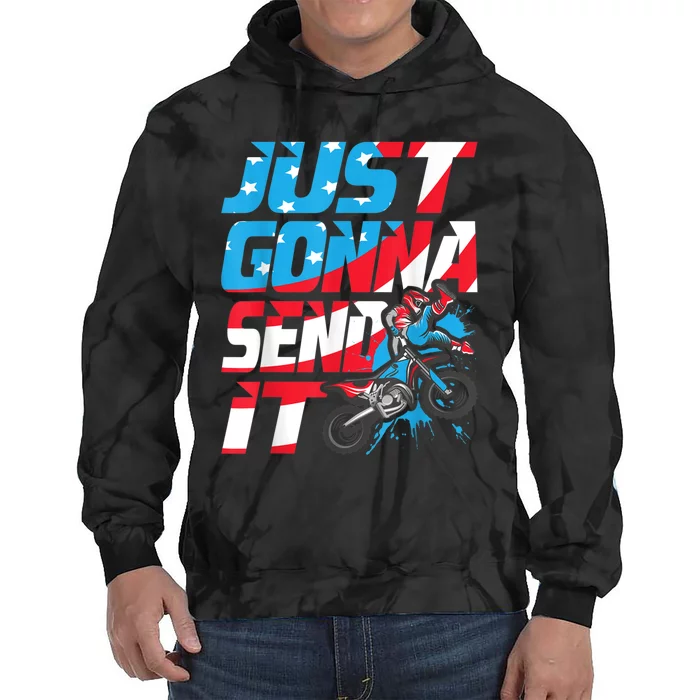 Just Gonna Send It Dirt Bike MX Biker Rider Motocross Tie Dye Hoodie