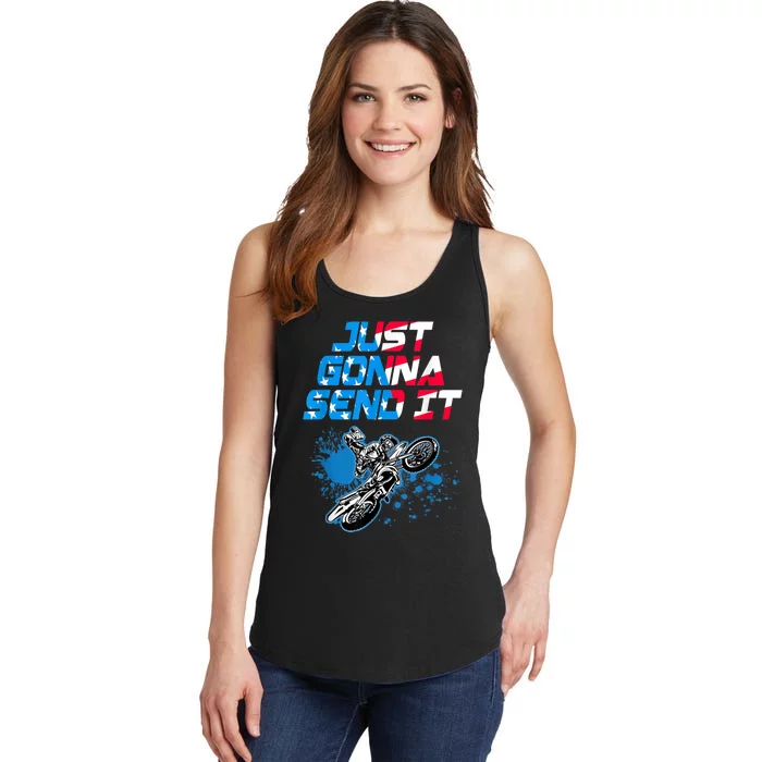 Just Gonna Send It Motocross Dirt Bike Tee Ladies Essential Tank