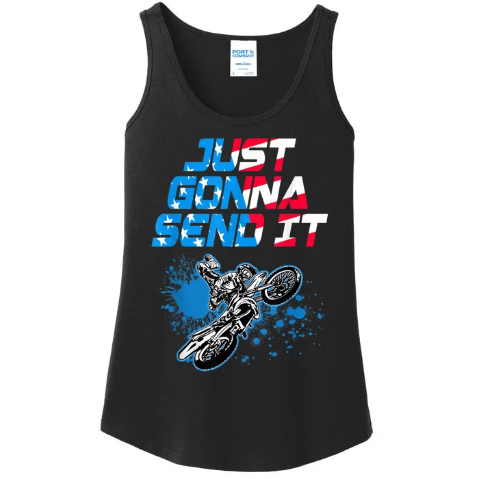 Just Gonna Send It Motocross Dirt Bike Tee Ladies Essential Tank