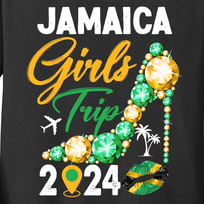 Jamaica Girls Trip 2024 Kids Long Sleeve Shirt