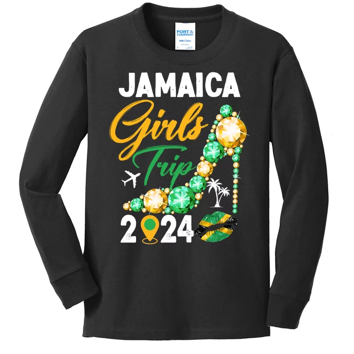 Jamaica Girls Trip 2024 Kids Long Sleeve Shirt