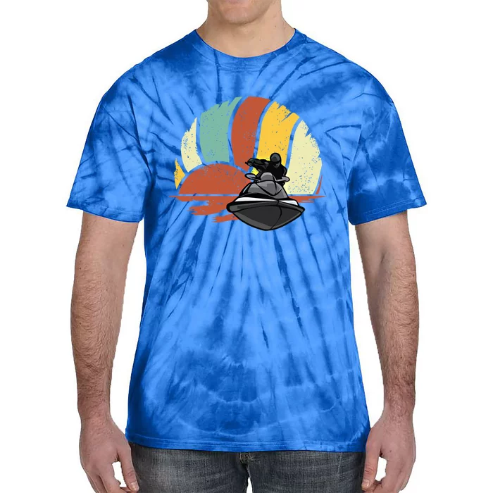 Jetfunny Giftski Vintage Sunset Retro Jetski Love Water Sports Gift Tie-Dye T-Shirt