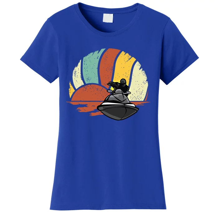 Jetfunny Giftski Vintage Sunset Retro Jetski Love Water Sports Gift Women's T-Shirt