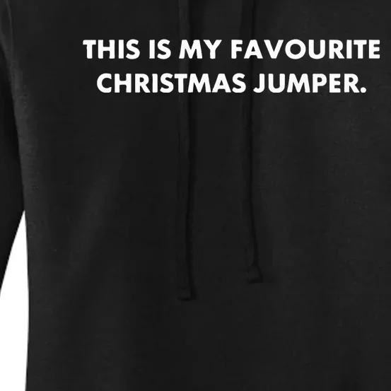 Janey Godley Wearing This Is My Favourite Christmas Jumper Women's Pullover Hoodie