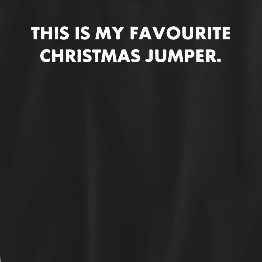 Janey Godley Wearing This Is My Favourite Christmas Jumper Kids Sweatshirt