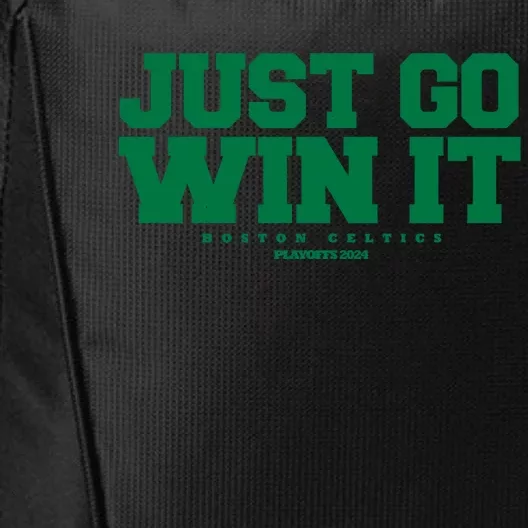 Just Go Win It Boston Playoff Basketball City Backpack