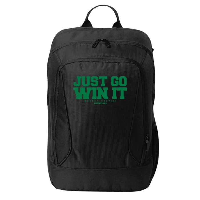 Just Go Win It Boston Playoff Basketball City Backpack