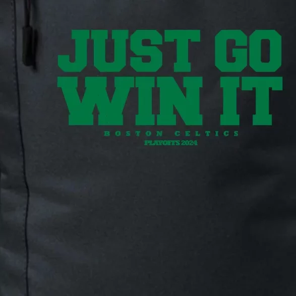 Just Go Win It Boston Playoff Basketball Daily Commute Backpack