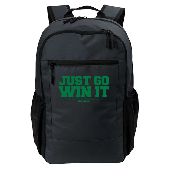 Just Go Win It Boston Playoff Basketball Daily Commute Backpack