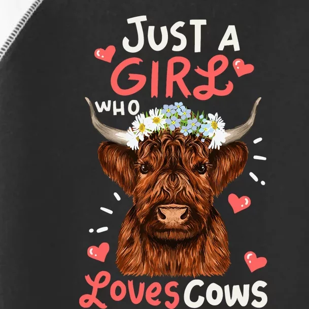 Just Girl Who Love Scottish Highland Cowsshirt Toddler Fine Jersey T-Shirt