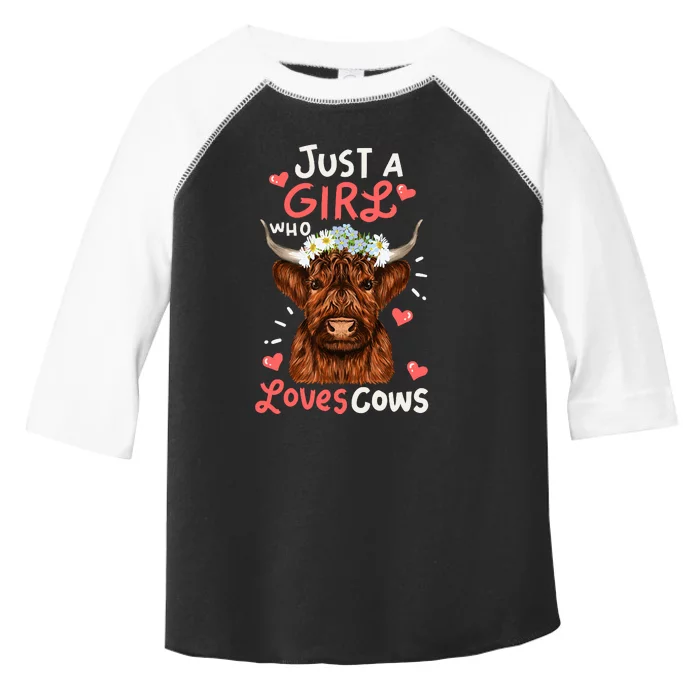 Just Girl Who Love Scottish Highland Cowsshirt Toddler Fine Jersey T-Shirt