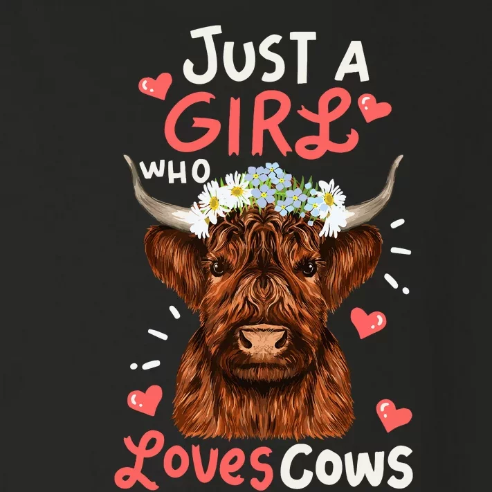 Just Girl Who Love Scottish Highland Cowsshirt Toddler Long Sleeve Shirt