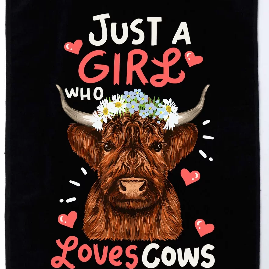 Just Girl Who Love Scottish Highland Cowsshirt Platinum Collection Golf Towel