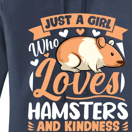 Just Girl Who Loves Hamsters And Kindness Hamsters Great Gift Women's Pullover Hoodie