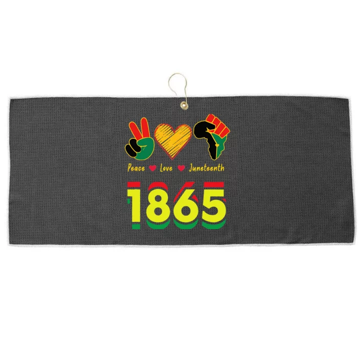 Juneteenth holiday Black freedom day Large Microfiber Waffle Golf Towel