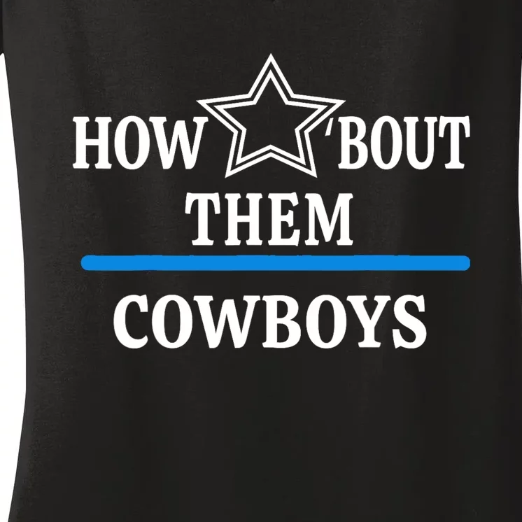 Jimmie How Bout Them Cowboy Women's V-Neck T-Shirt