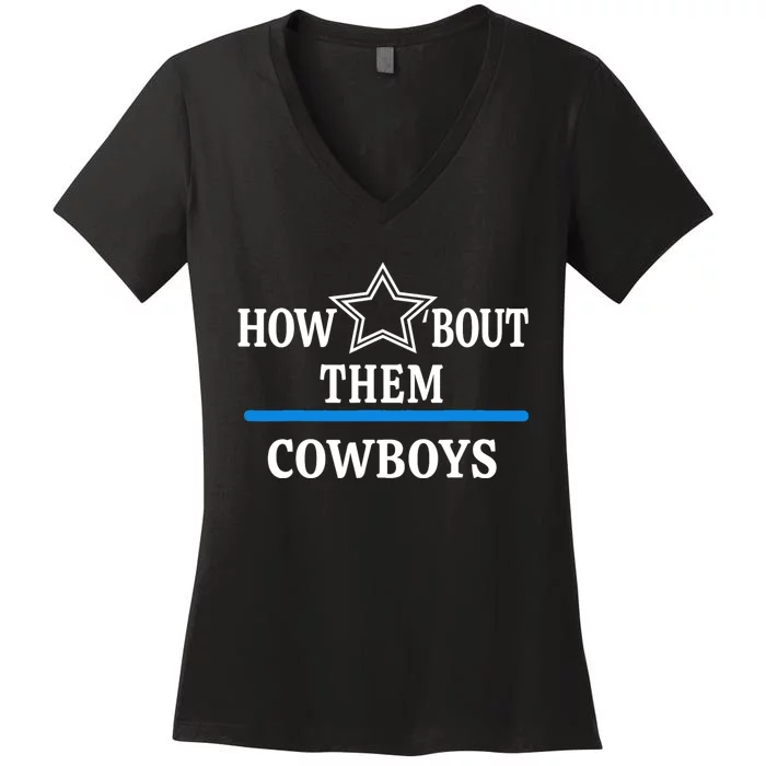 Jimmie How Bout Them Cowboy Women's V-Neck T-Shirt