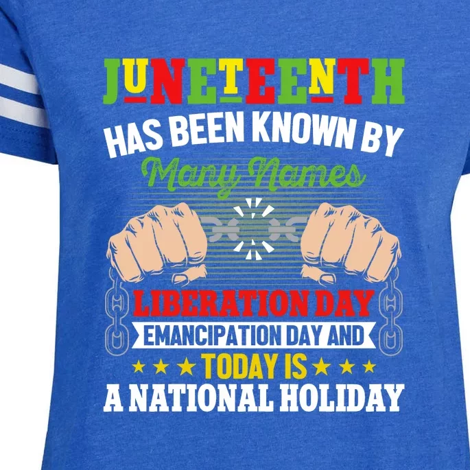 Juneteenth Has Been Known By Many Names Liberation Day Juneteenth Day Gift Enza Ladies Jersey Football T-Shirt