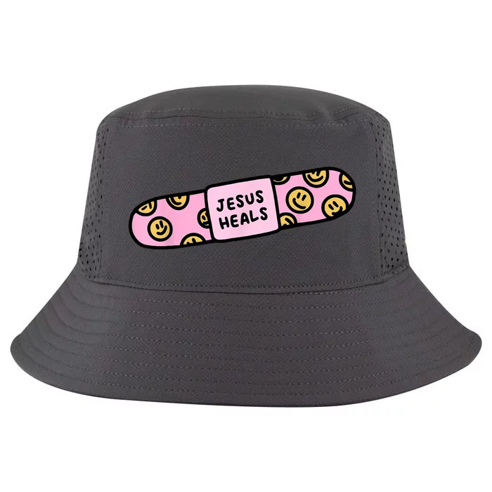 Jesus Heals Bandaid Christian Faith Healing Bible Verse Cool Comfort Performance Bucket Hat