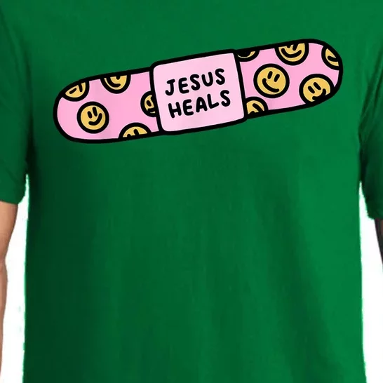 Jesus Heals Bandaid Christian Faith Healing Bible Verse Pajama Set