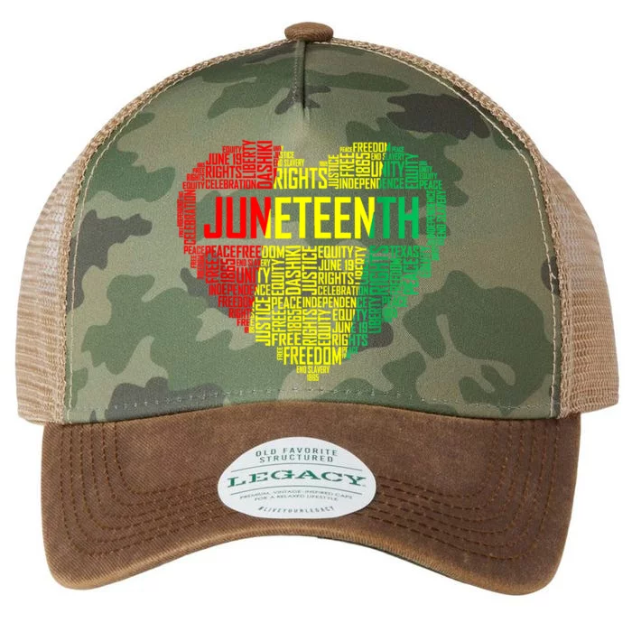 Juneteenth Heart Black Pride Freedom Day 1865 June 19th Legacy Tie Dye Trucker Hat