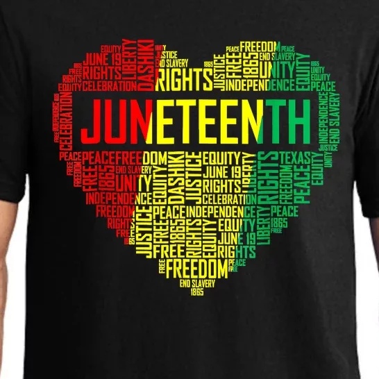 Juneteenth Heart Black Pride Freedom Day 1865 June 19th Pajama Set