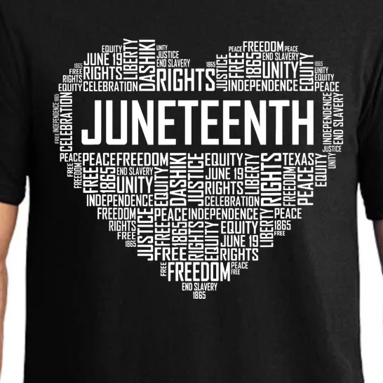 Juneteenth Heart Black History Afro American African Freedom Pajama Set