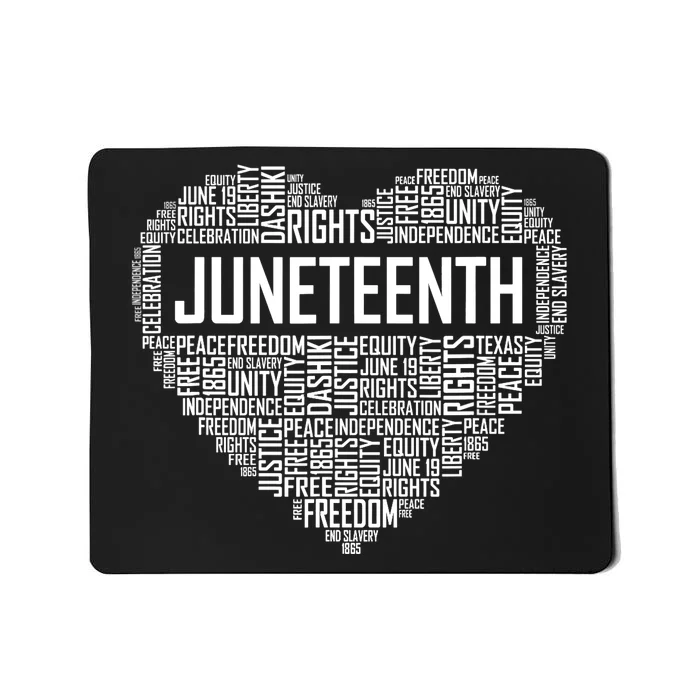 Juneteenth Heart Black History Afro American African Freedom Mousepad