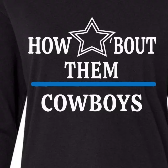 Jimmie How Bout Them Cowboy Womens Cotton Relaxed Long Sleeve T-Shirt