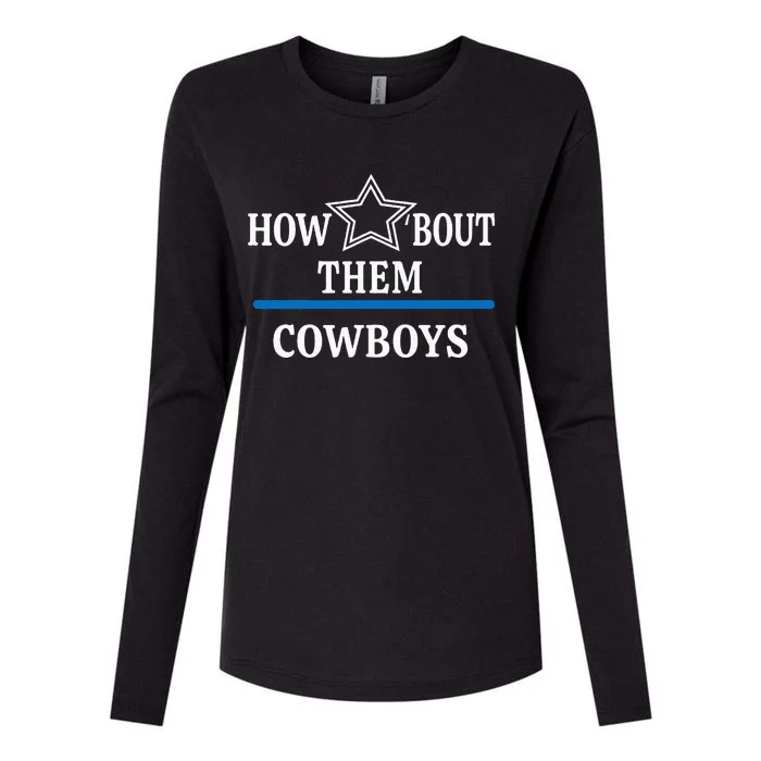 Jimmie How Bout Them Cowboy Womens Cotton Relaxed Long Sleeve T-Shirt