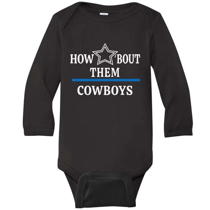 Jimmie How Bout Them Cowboy Baby Long Sleeve Bodysuit