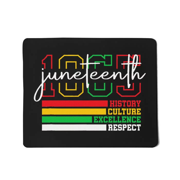 Juneteenth History Culture Excellence Respect 1865 Mousepad