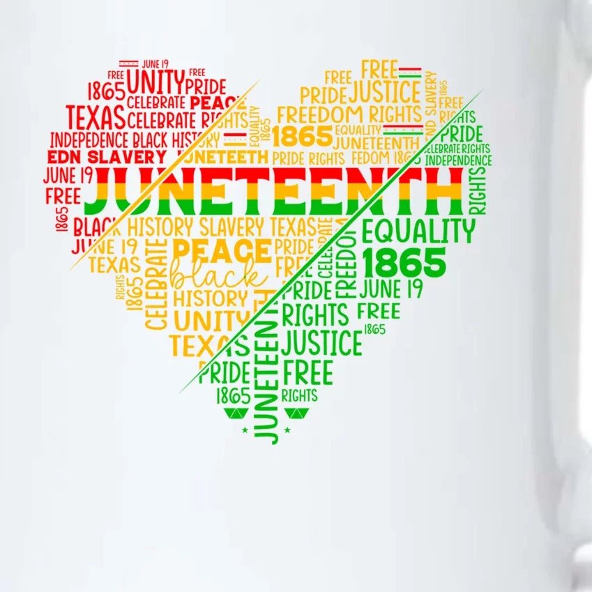 Junenth Heart Celebrating 1865 Celebrate Independence Day Gift Black Color Changing Mug