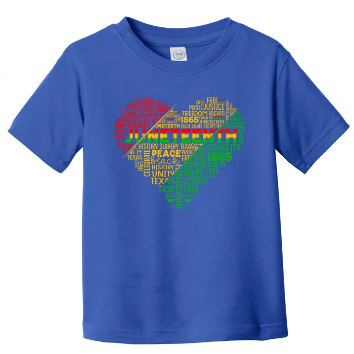 Junenth Heart Celebrating 1865 Celebrate Independence Day Gift Toddler T-Shirt