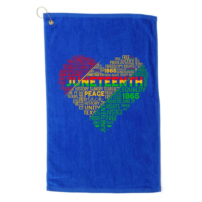 Junenth Heart Celebrating 1865 Celebrate Independence Day Gift Platinum Collection Golf Towel