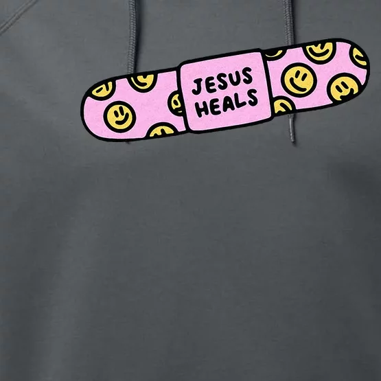 Jesus heal Christian Faith Healer Healing Performance Fleece Hoodie