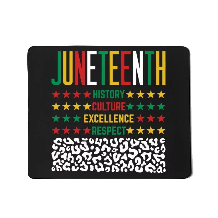 Juneteenth History Culture Excellence Respect Mousepad