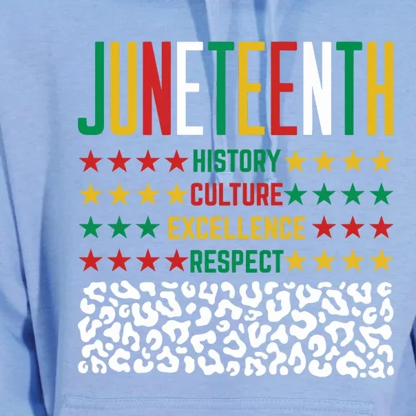 Juneteenth History Culture Excellence Respect Unisex Surf Hoodie